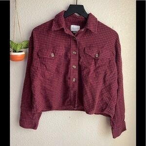 American eagle cropped flannel